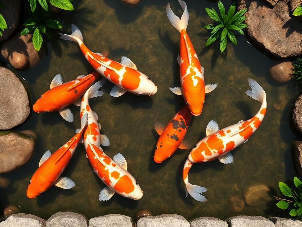 Lago com Carpas